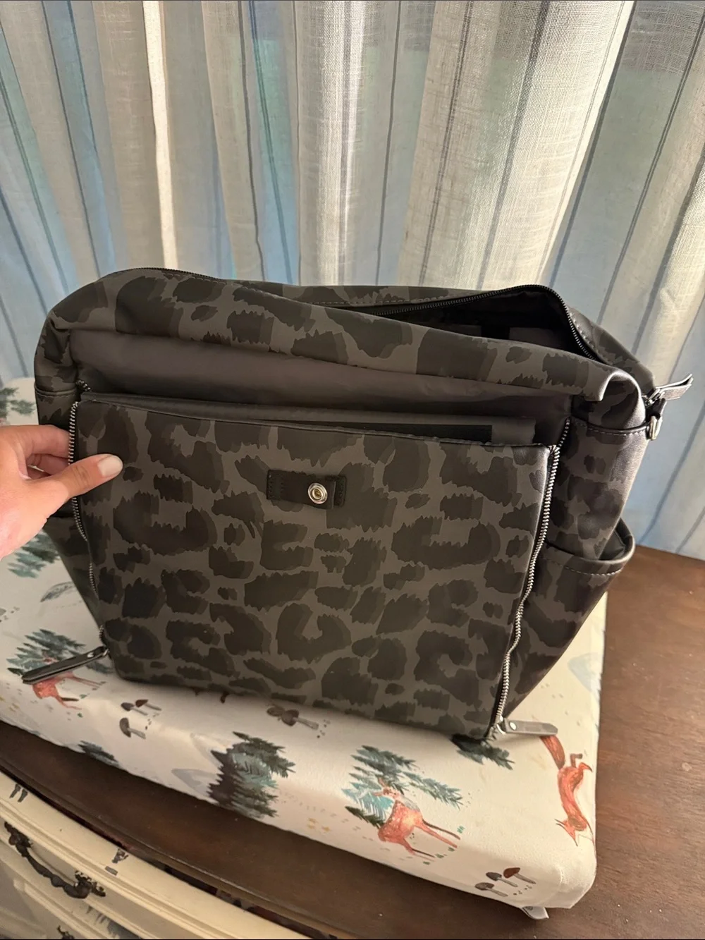 Petunia Pickle Bottom Leopard Print Diaper Bag